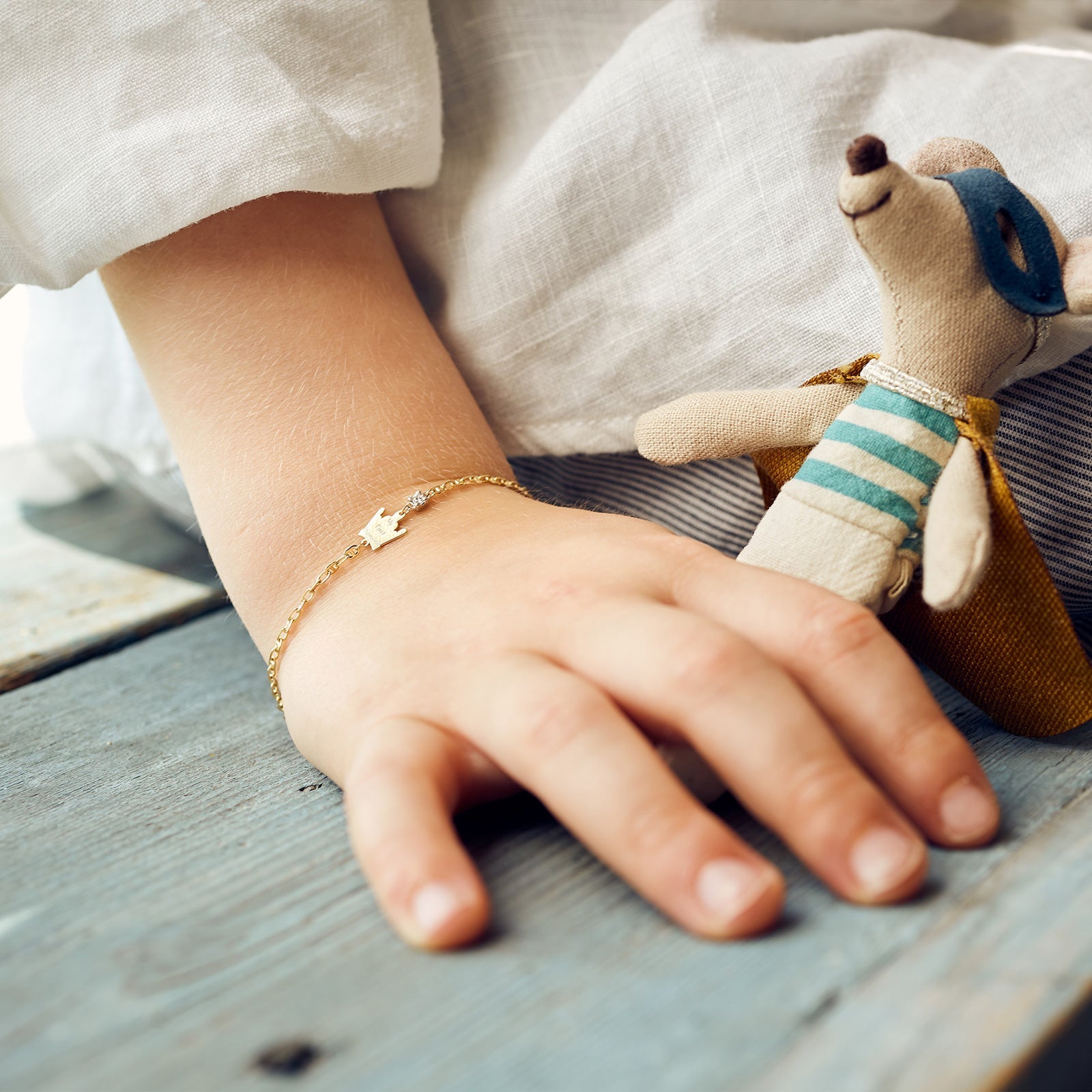 CaterinaB Bracciale Bambino Diamante Oro Giallo 18 Carati