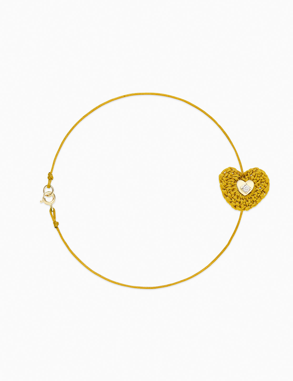 Bracciale Atelier Petit Cœur Mustard con diamante