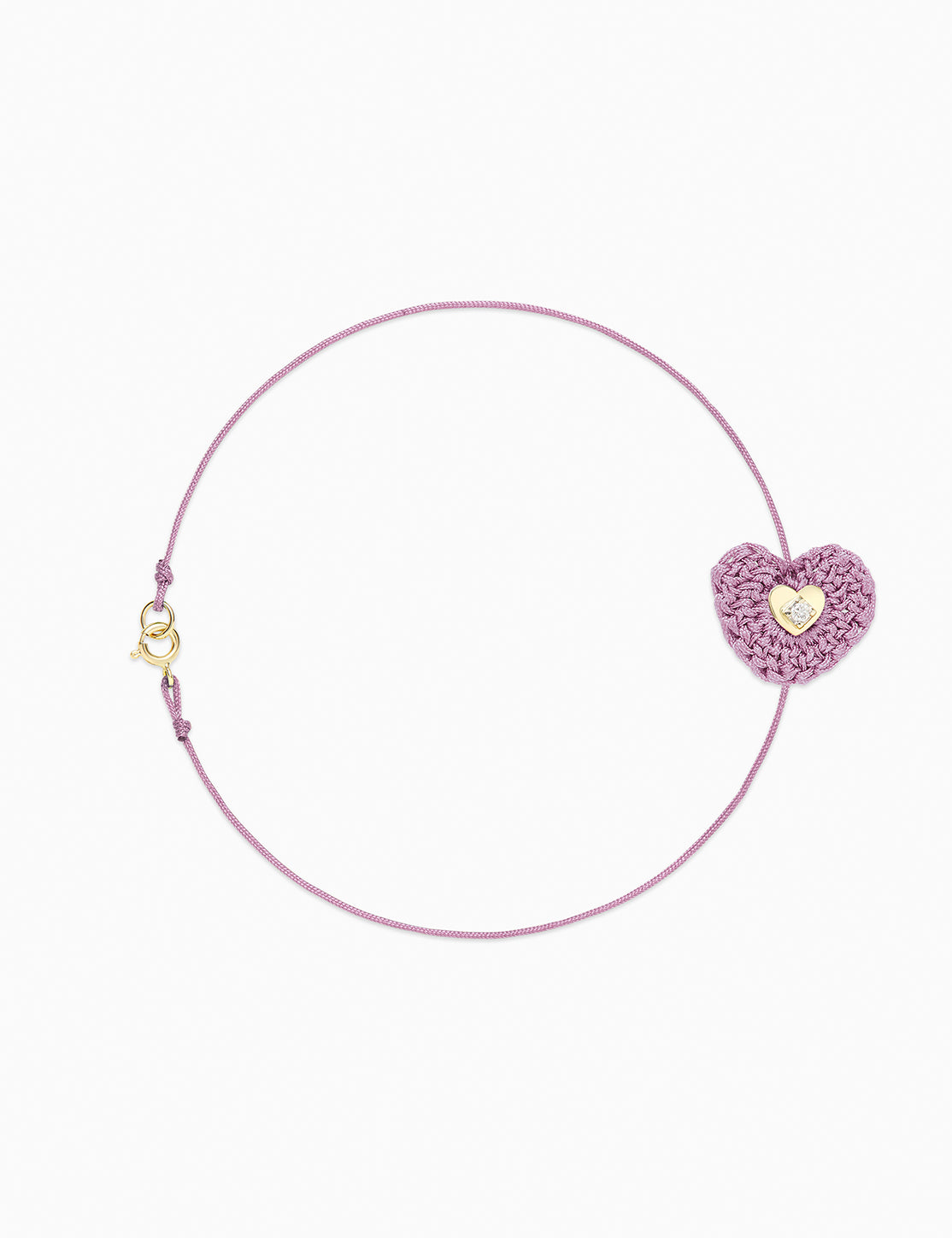 Bracciale Atelier Petit Cœur Violet con diamante