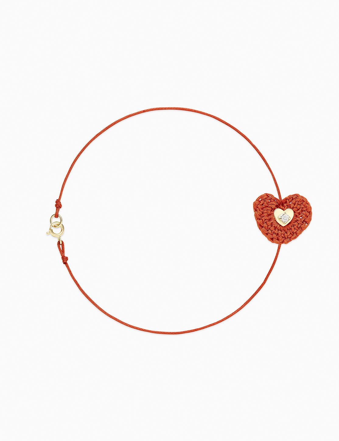 Bracciale Atelier Petit Cœur Burnt Sienna con diamante