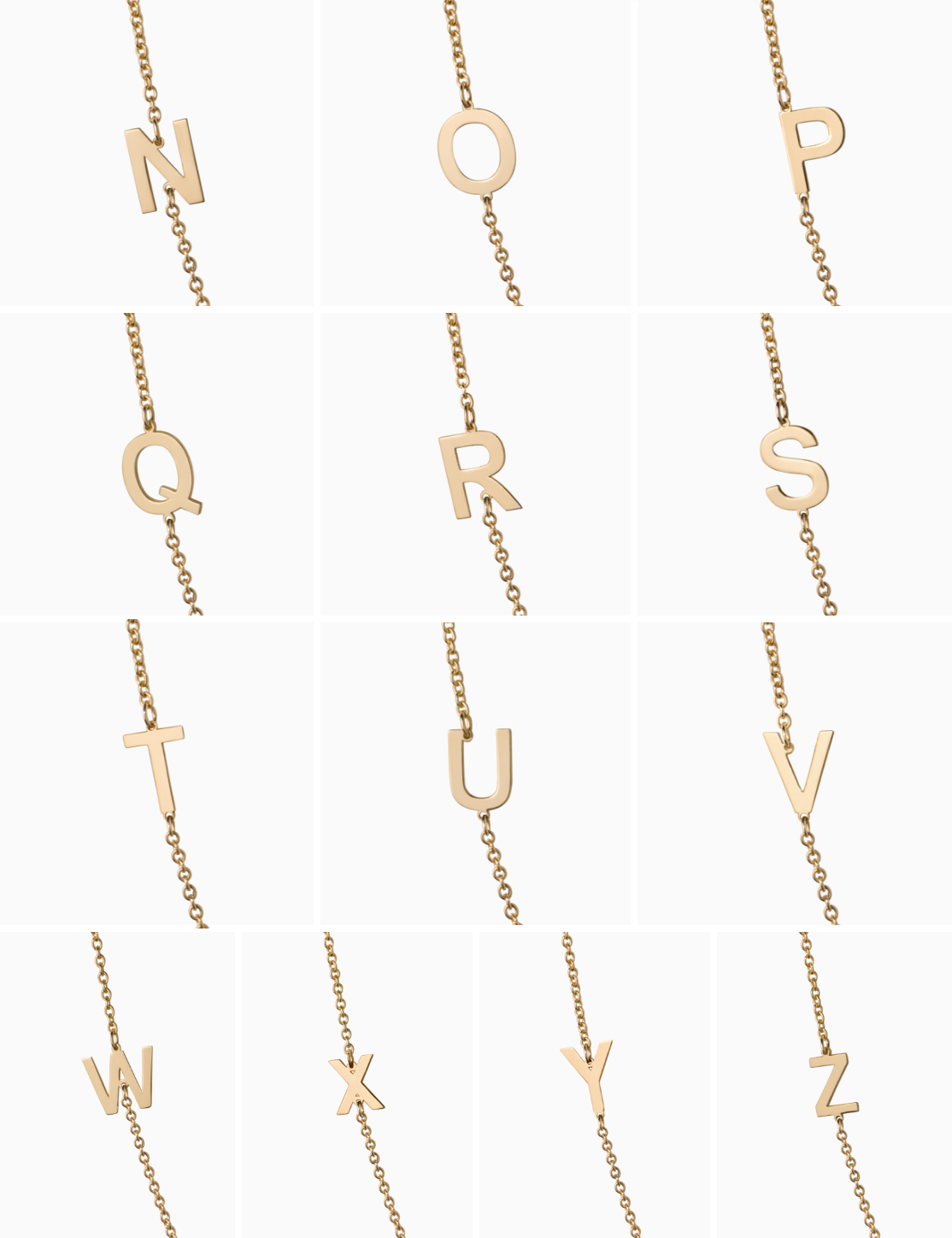 Collana oro giallo con lettera