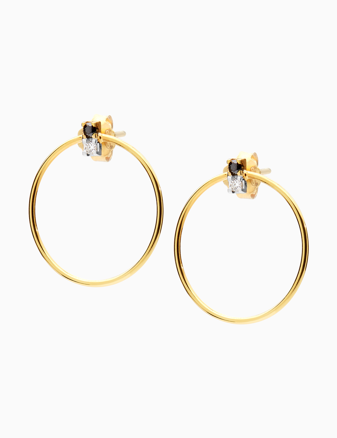 Orecchini Circle Black&White