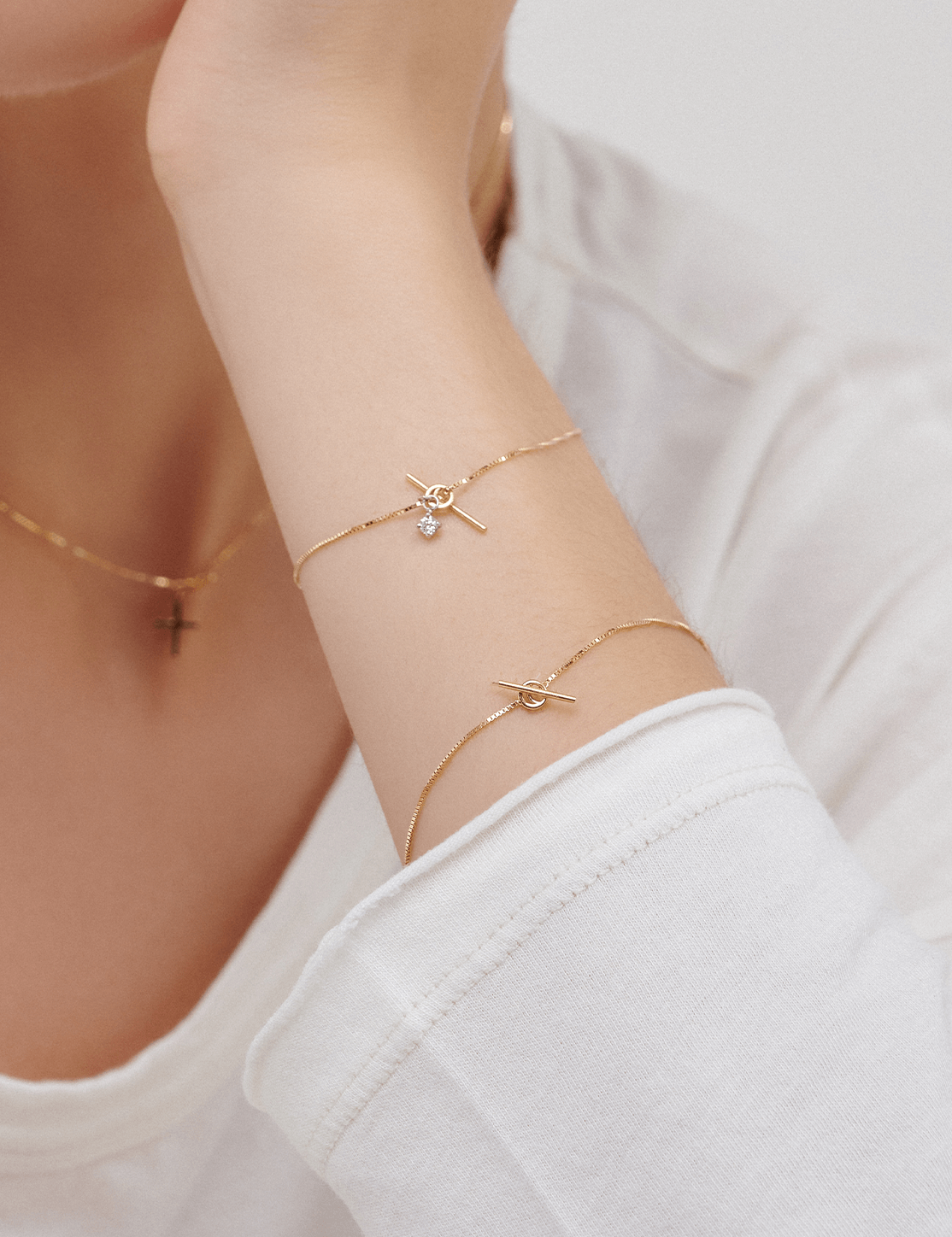 Bracciale Tre con diamante