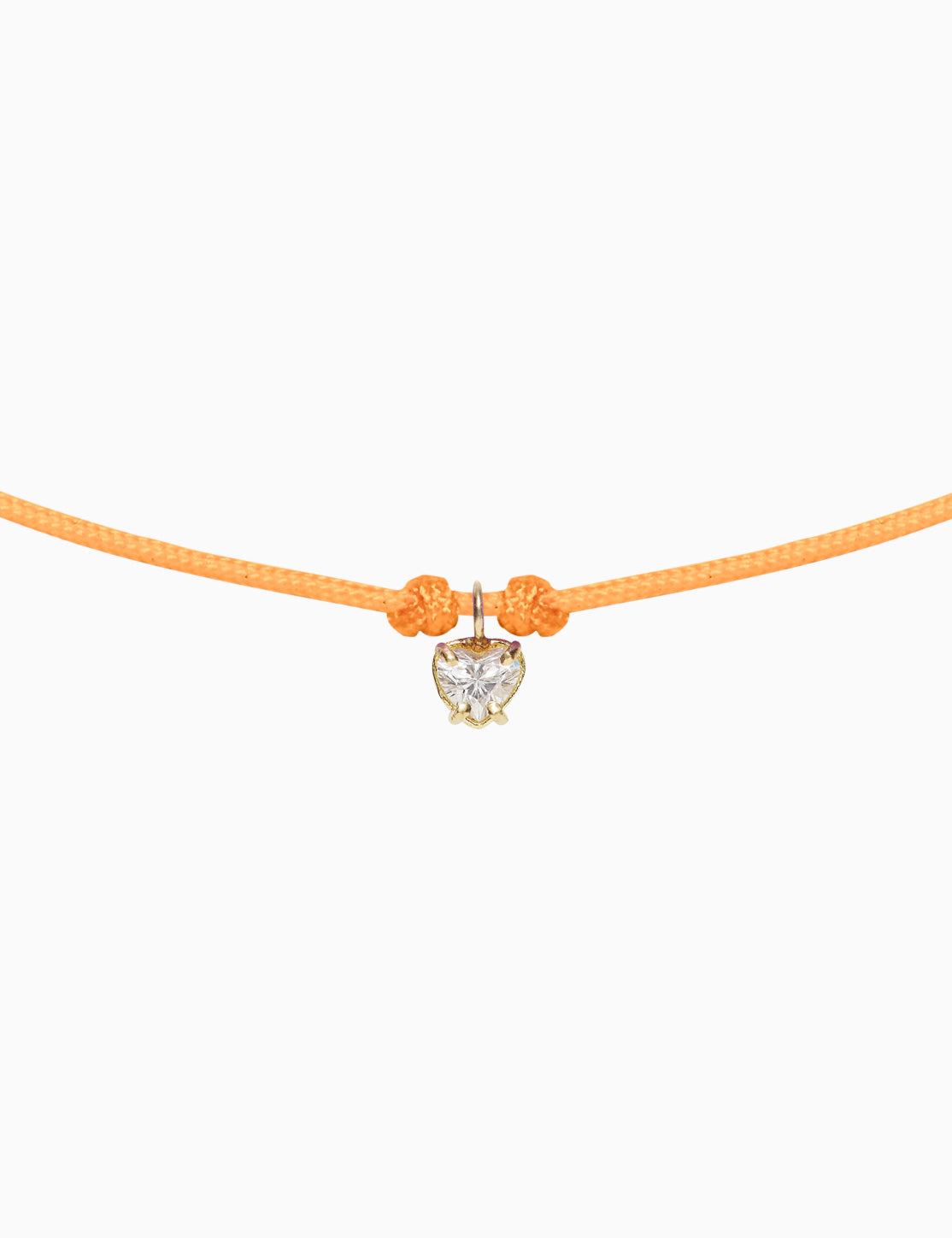 Heart diamond solitaire necklace