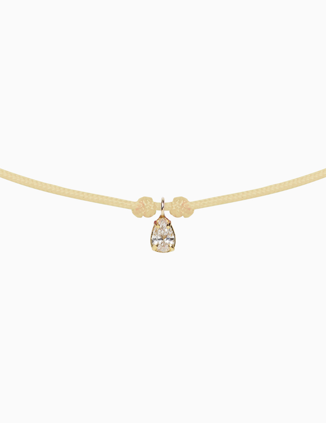 Collana Solitaire con diamante goccia