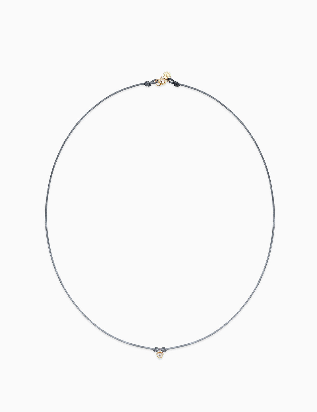 Heart diamond solitaire necklace