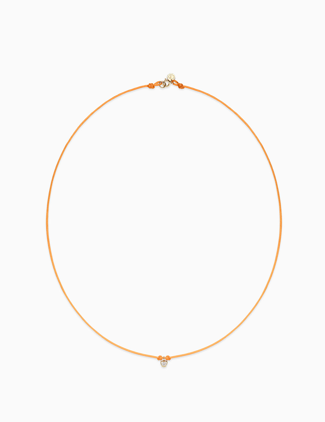 Heart diamond solitaire necklace