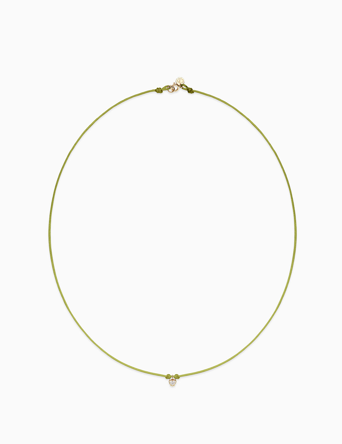 Heart diamond solitaire necklace