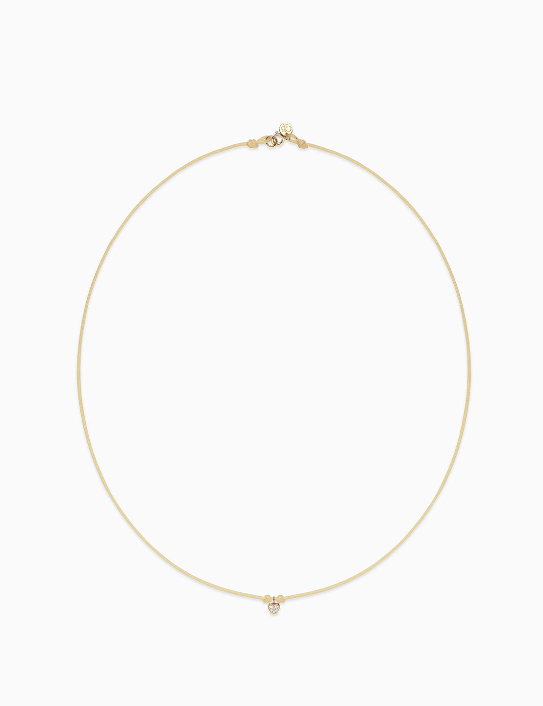 Heart diamond solitaire necklace