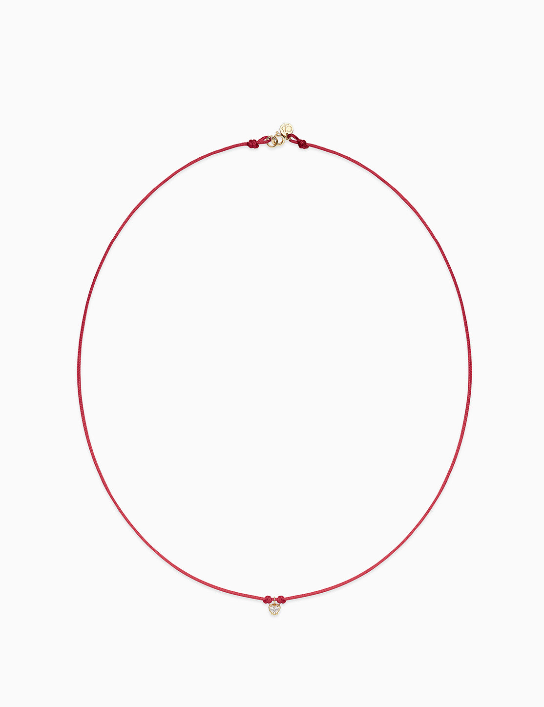 Heart diamond solitaire necklace