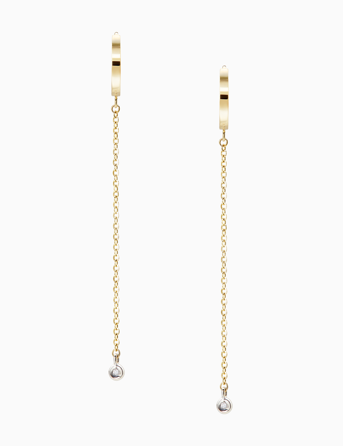 Orecchini con catena e punti luce