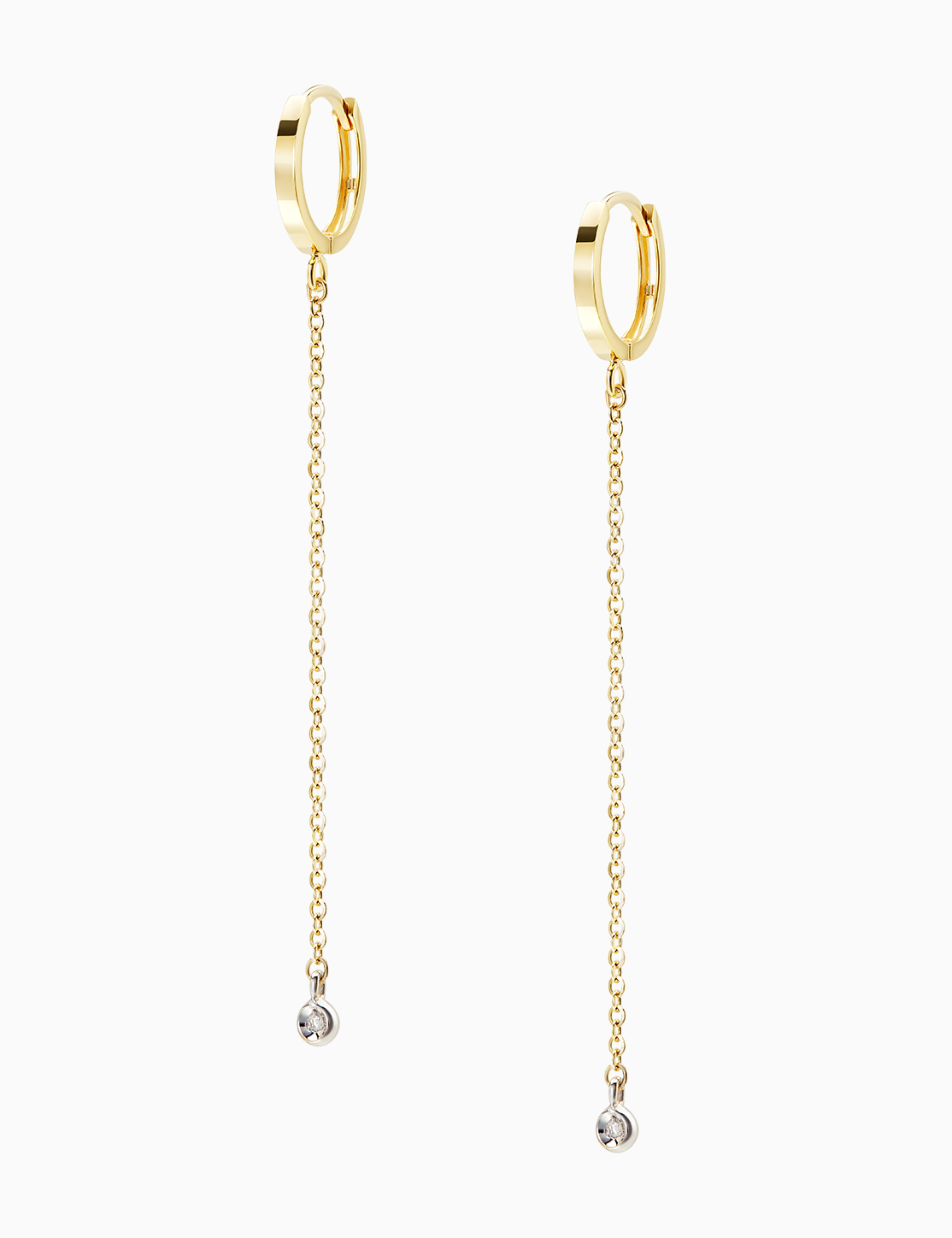 Orecchini con catena e punti luce