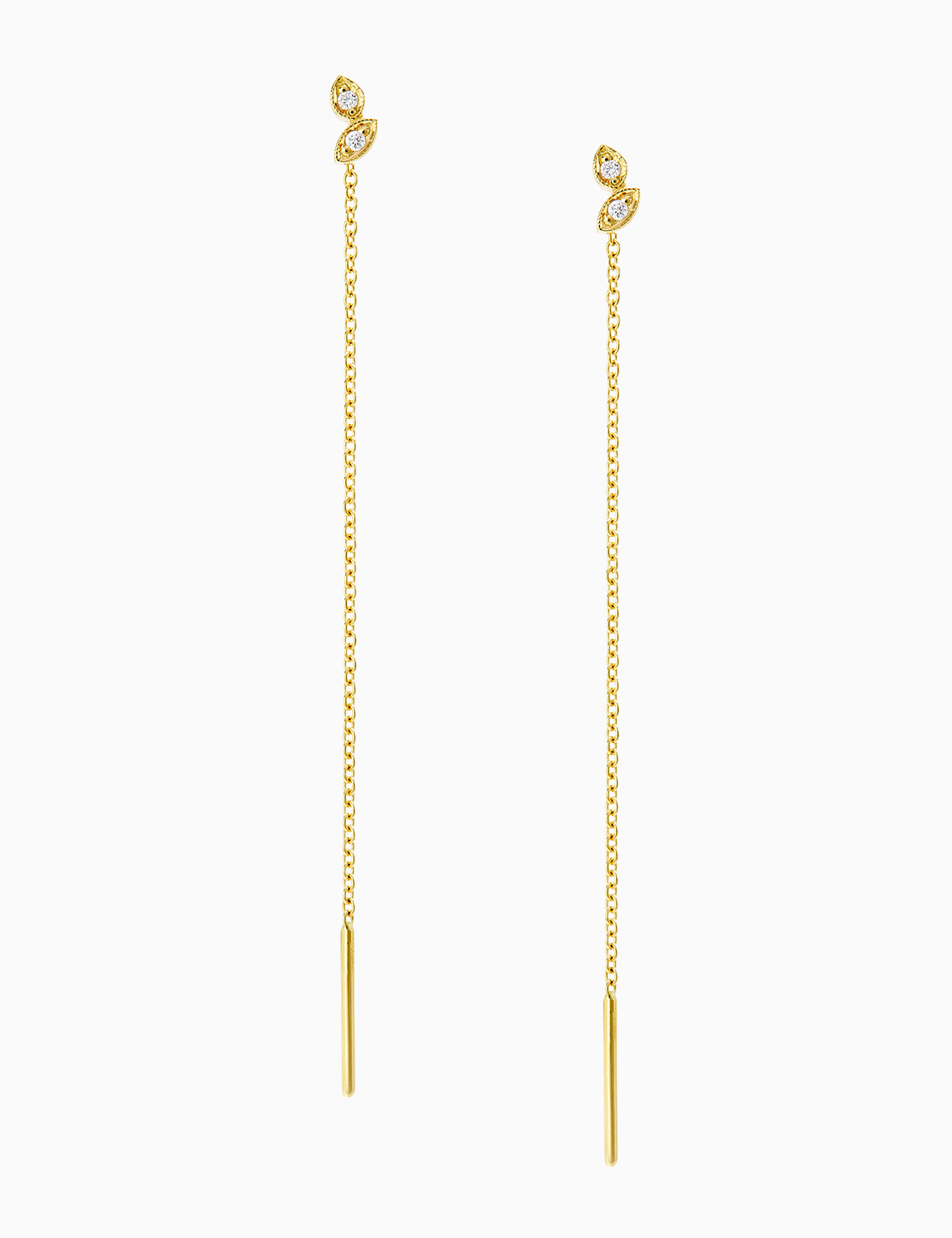 Orecchini a catena Leaves