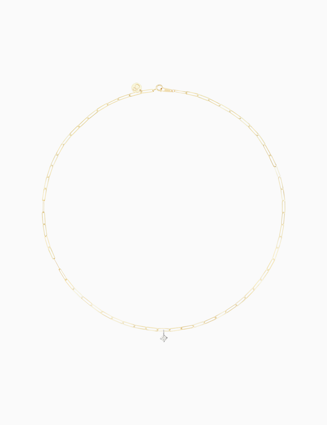 Collana Link con diamante 0.10 ct