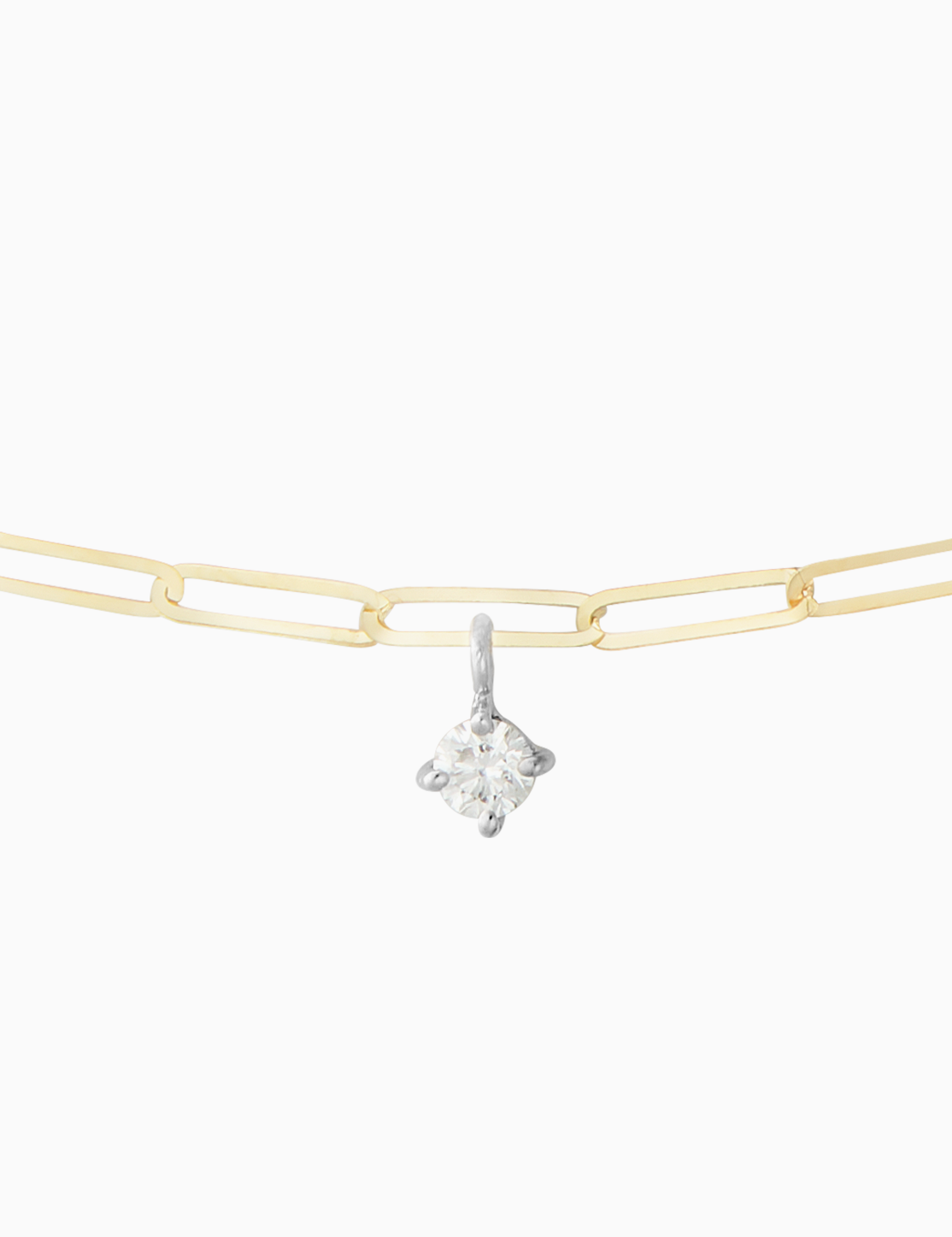 Collana Link con diamante 0.10 ct