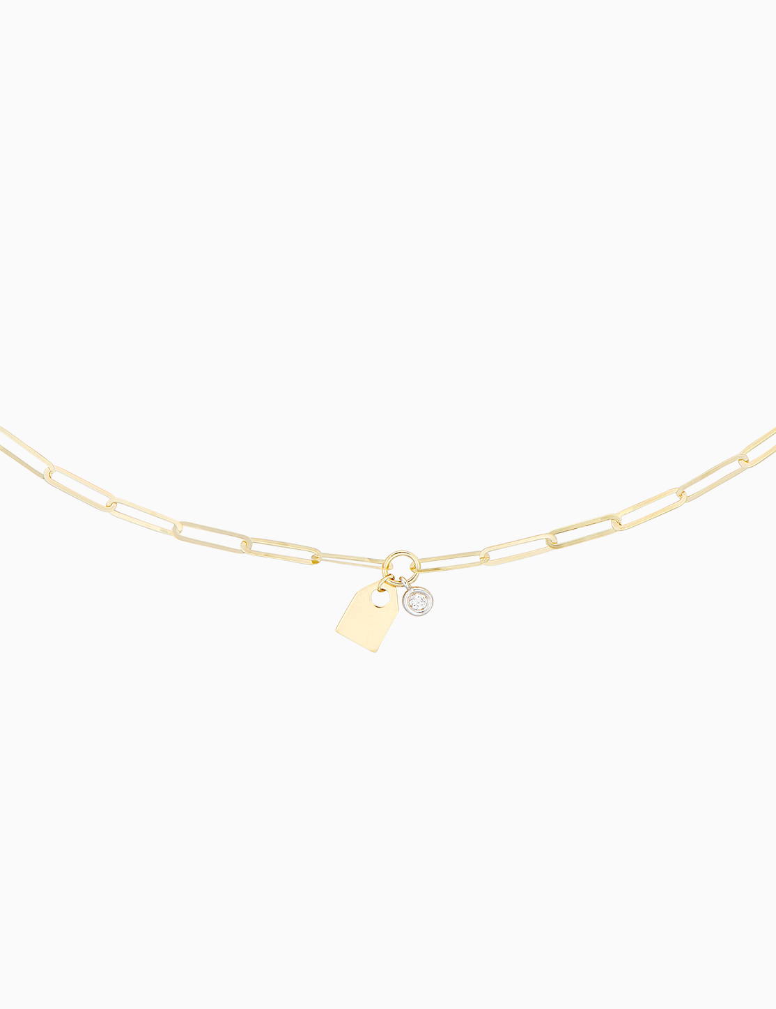Collana Link con diamante 0.02 ct