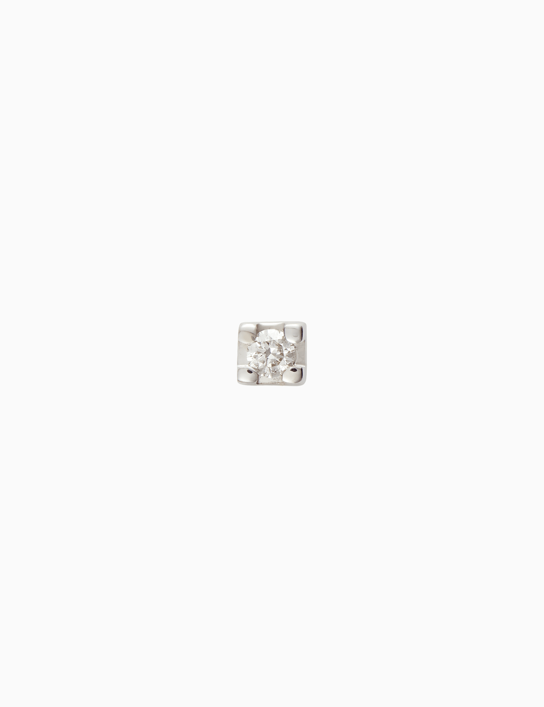 Square diamond earring piercing