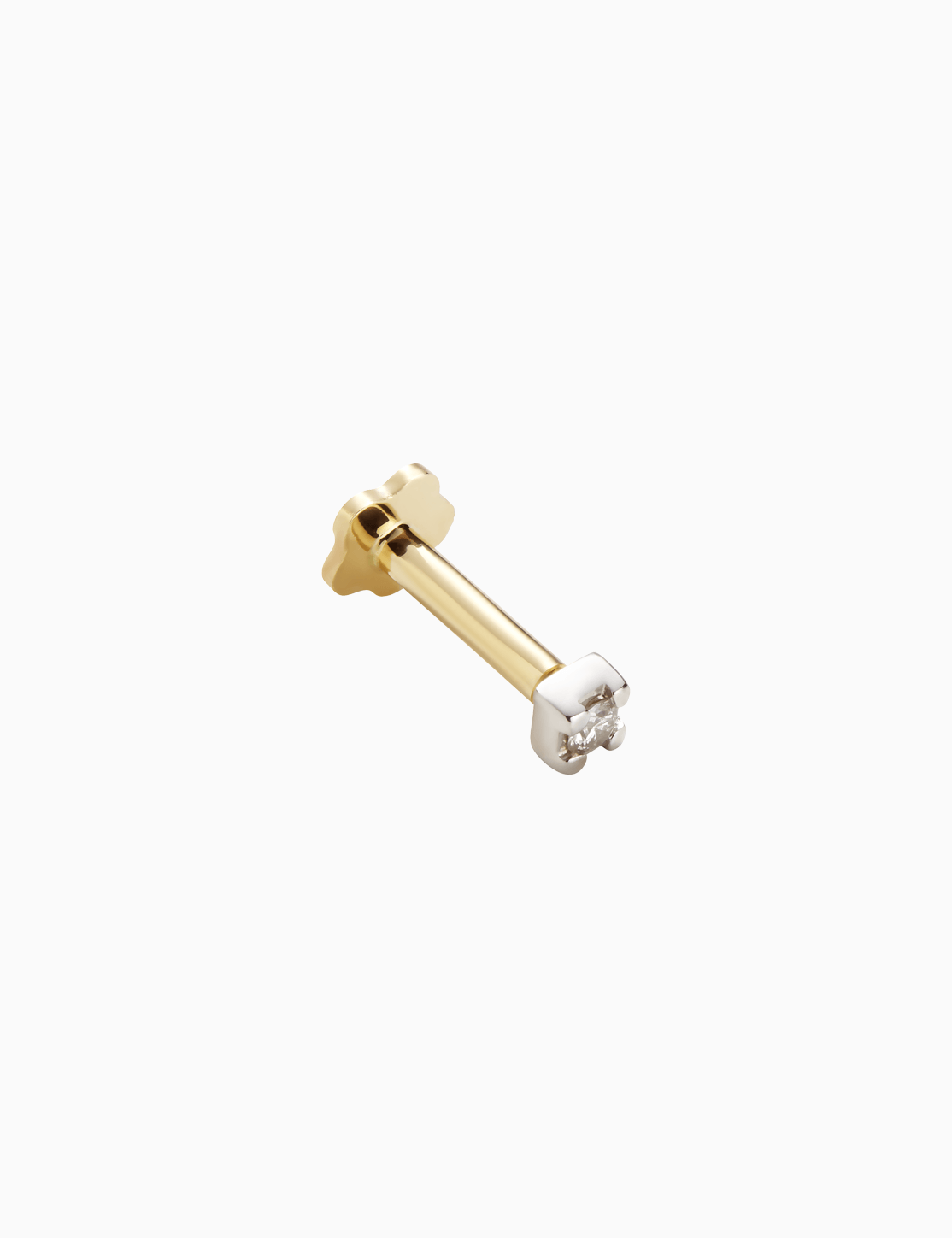 Square diamond earring piercing