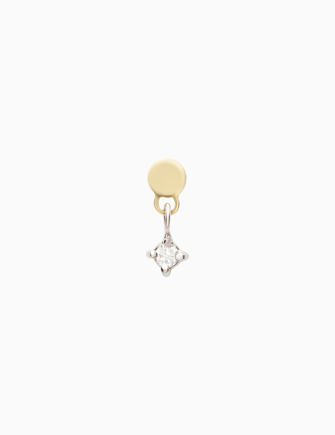 Diamond dangling earring piercing