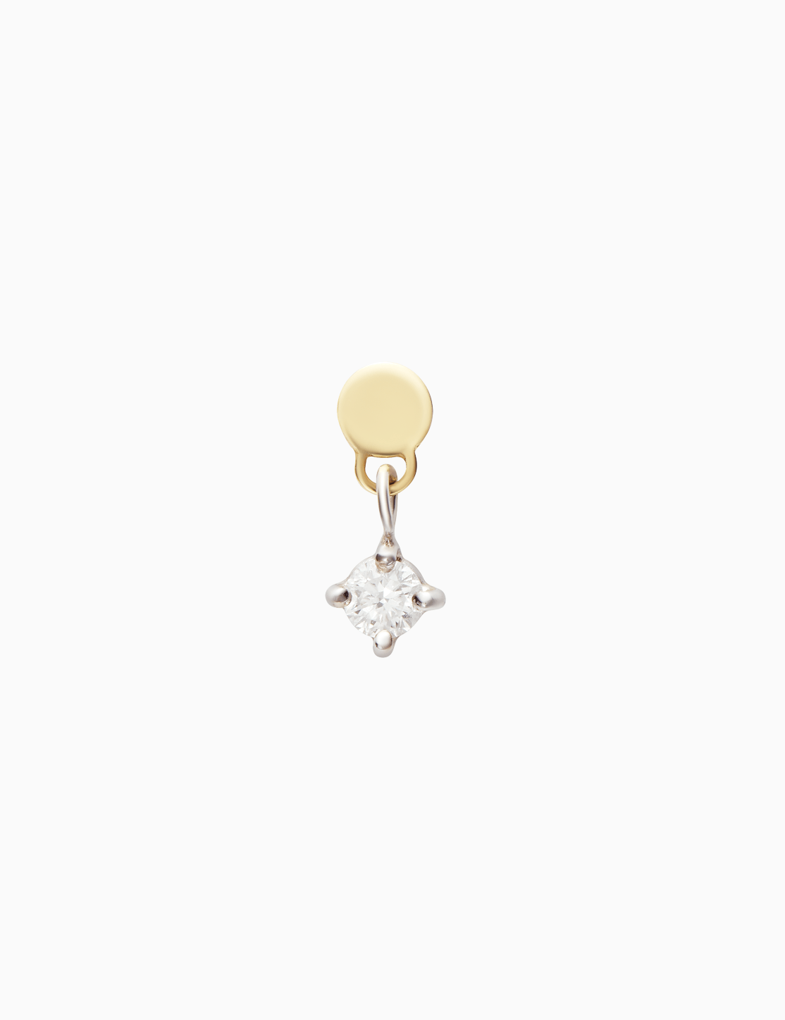 Diamond dangling earring piercing