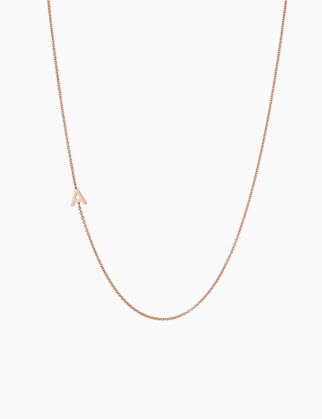 Collana oro rosa con lettera