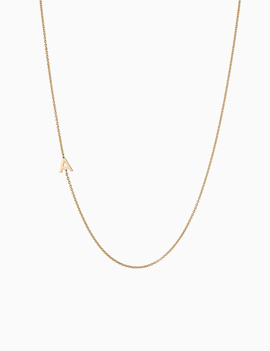 Collana oro giallo con lettera