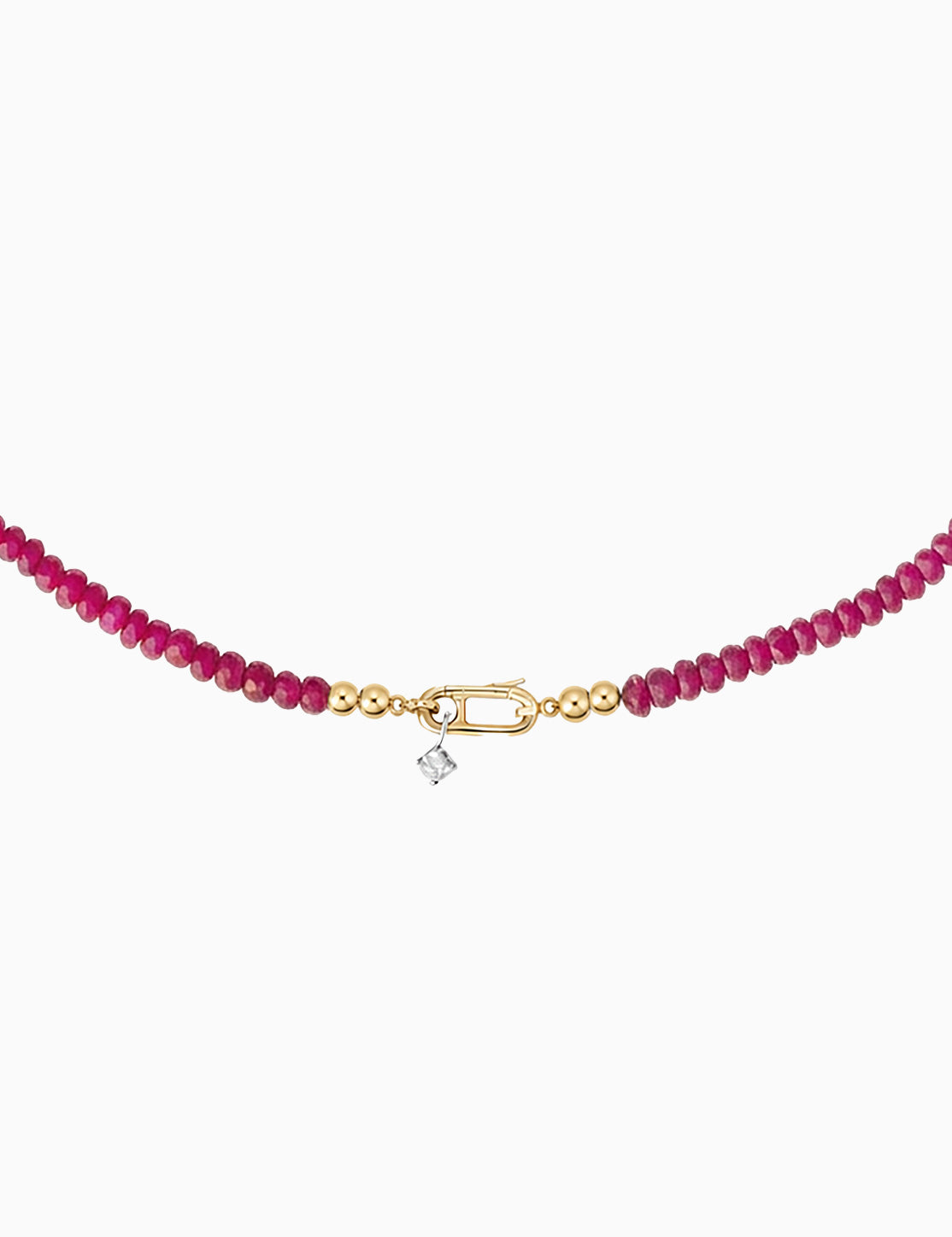 Collana Uno con rubini e diamante