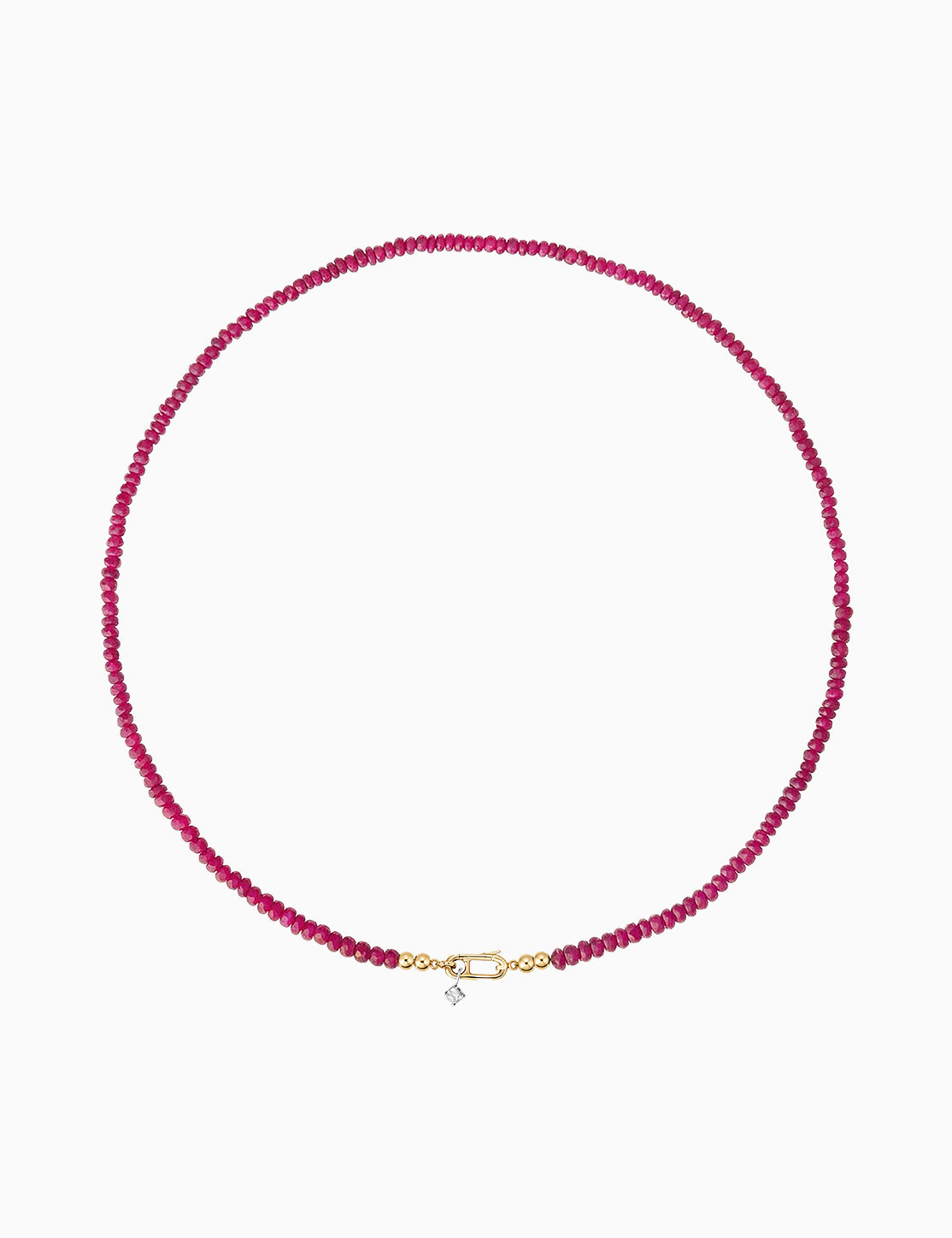 Collana Uno con rubini e diamante